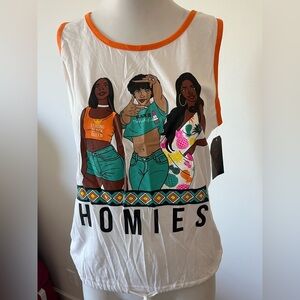 On Fire Graphic Tank Top